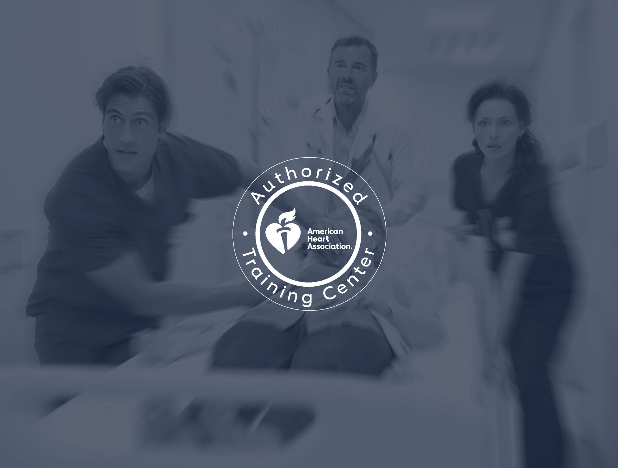 Équipe d’urgence avec le logo AHA