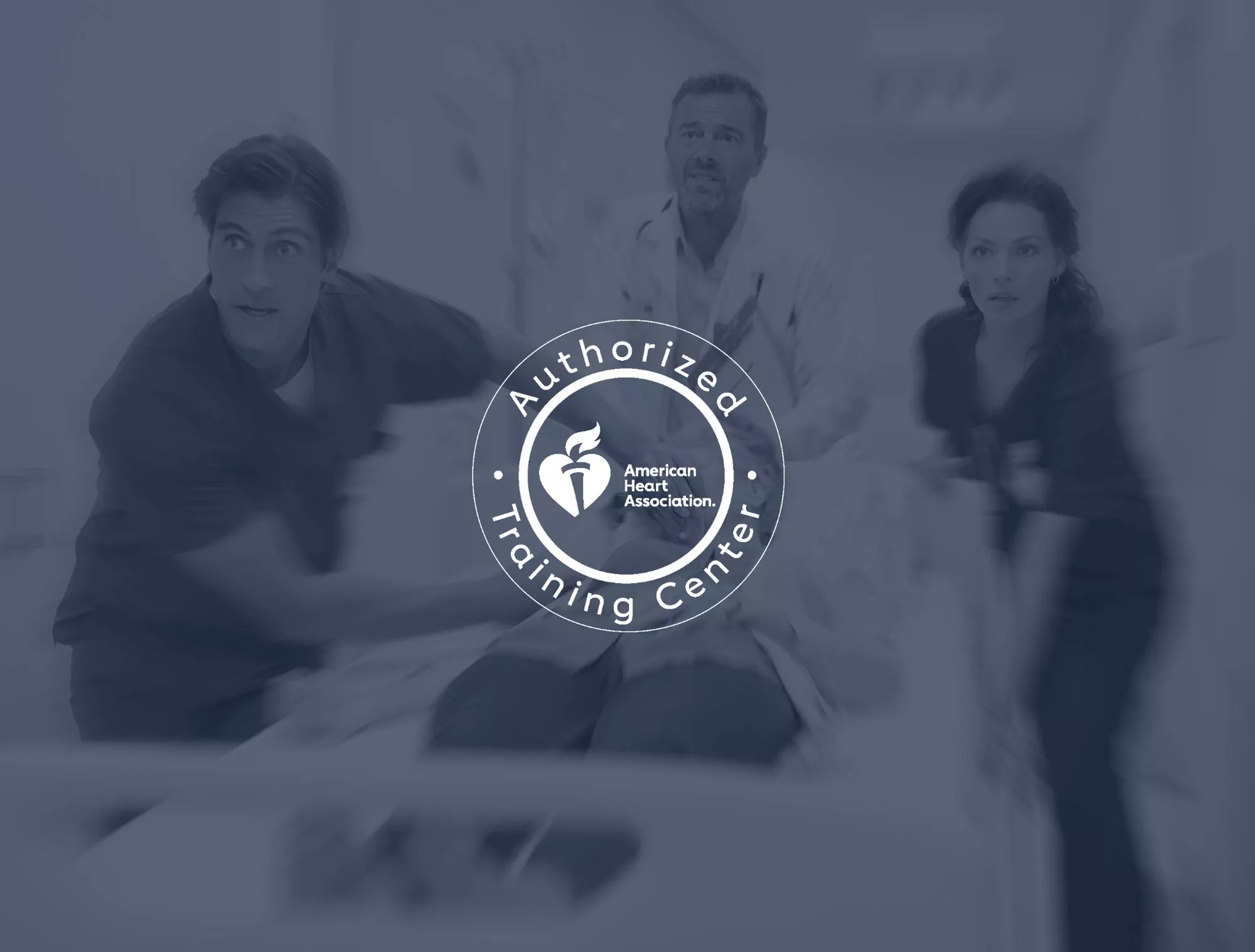 Équipe d’urgence avec le logo AHA